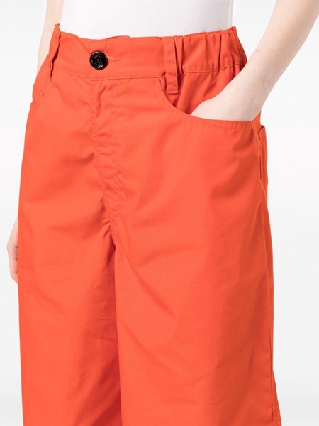 wide-leg cotton bermuda shorts