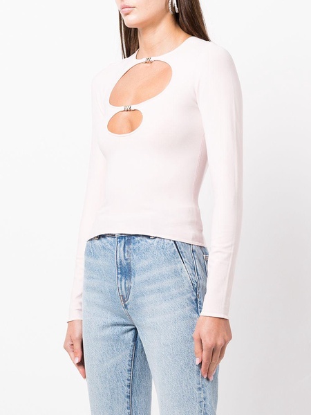 cut-out detail long-sleeve top 