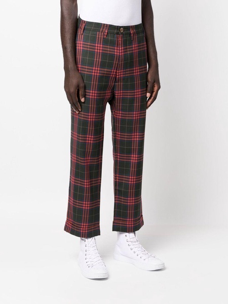 virgin-wool tartan trousers