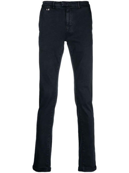 low-rise slim-fit trousers