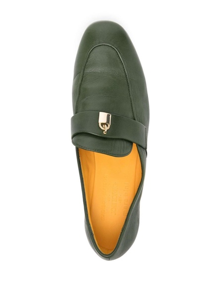 Lock leather loafers