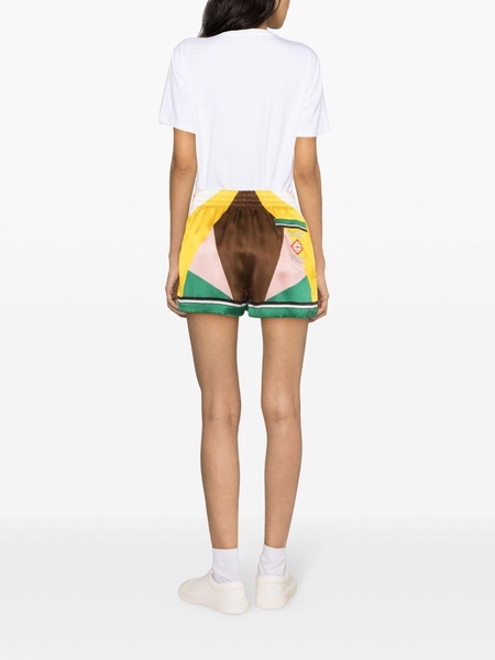 Geometric Casa Sport silk shorts