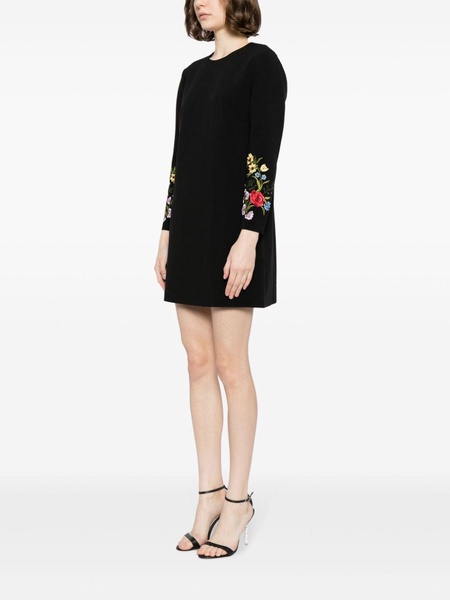 Lily floral-embroidered minidress