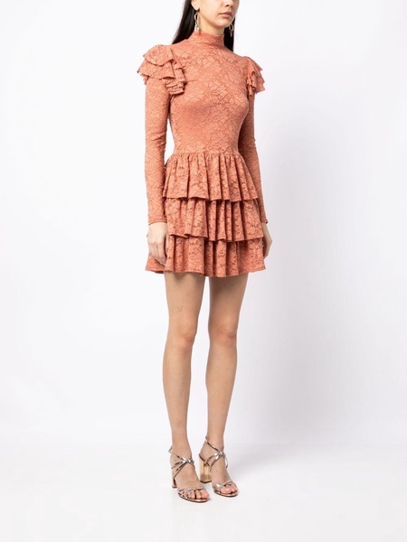 ruffled lace minidress