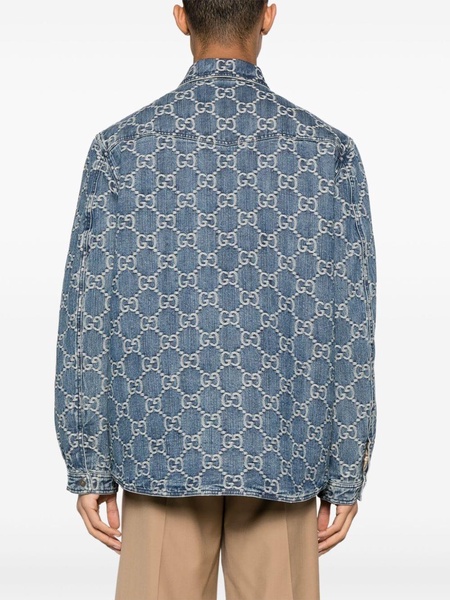 Blue Logo Jacquard Denim Jacket