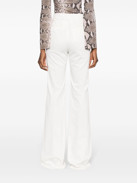 twill wide-leg trousers