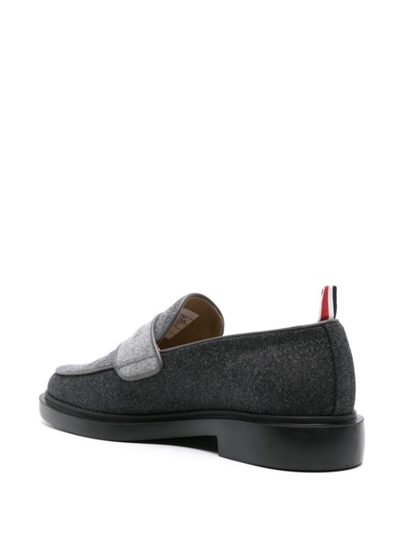 colour-block wool loafers