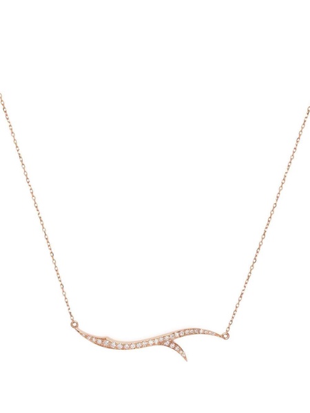 18kt rose gold Thorn Stem diamond pendant necklace