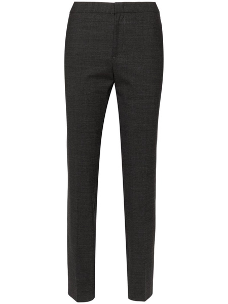 beaded-trim cigarette trousers