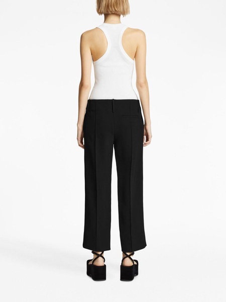 mid-rise crepe cropped trousers