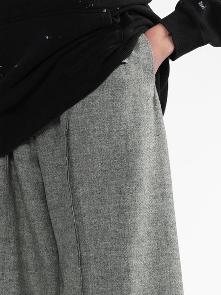 Inverted wool wide-leg trousers