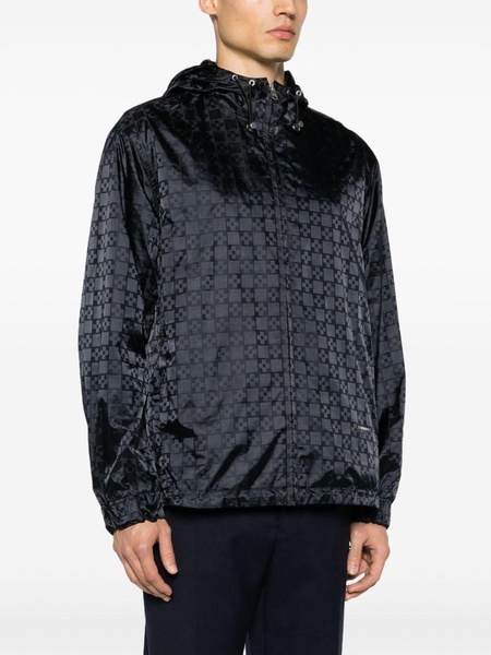 Square Cross-print windbreaker