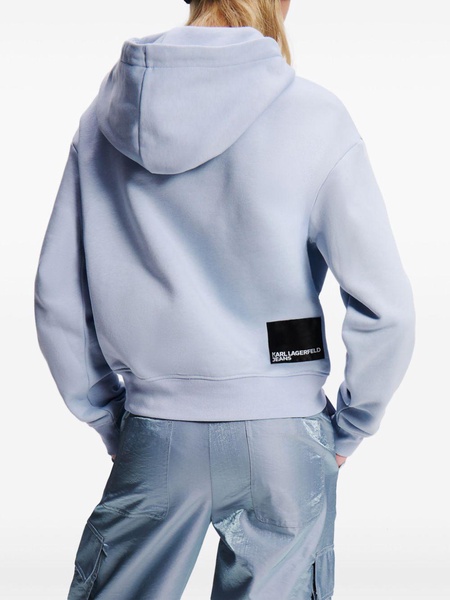 Box-logo patch hoodie