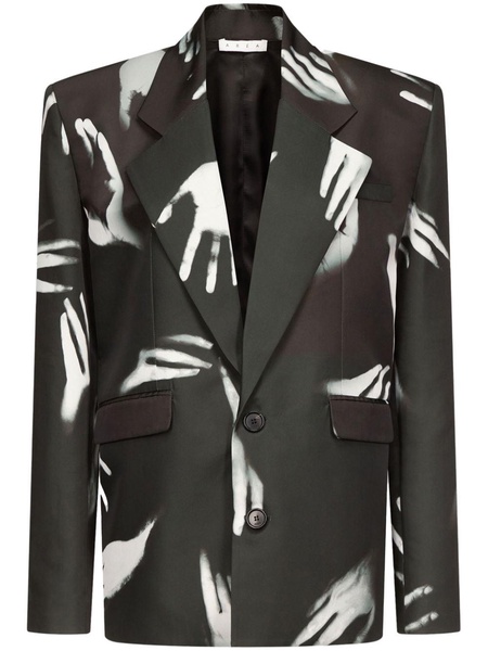 graphic-print blazer