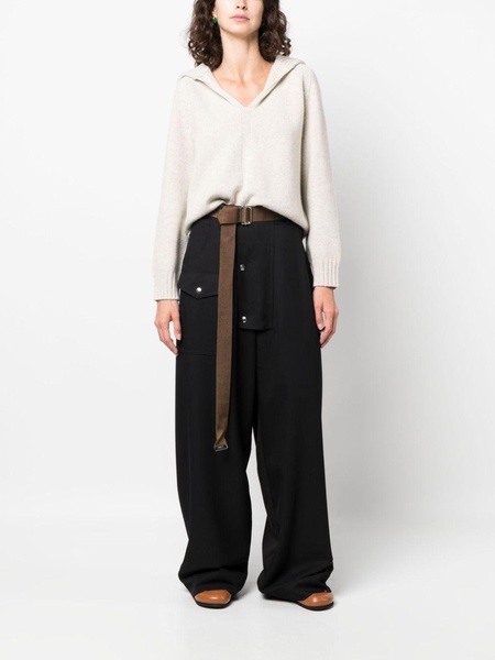 wide-leg cargo trousers