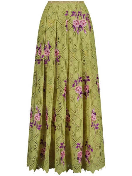 Pansy Sauvages macramé maxi skirt