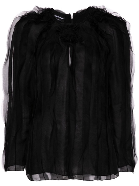 ruffled organza blouse