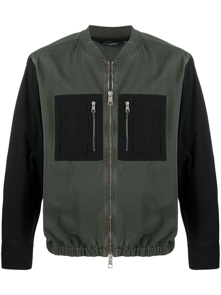 contrast pocket bomber jacket