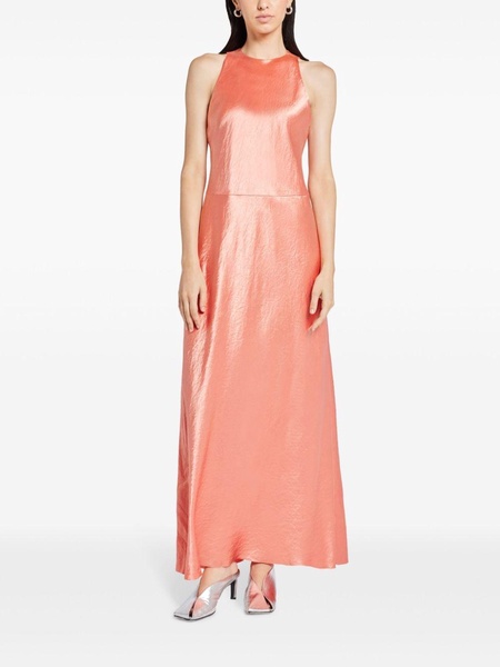 satin-weave maxi dress 