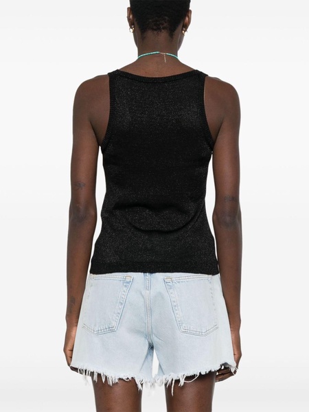 sleeveless lurex tank top