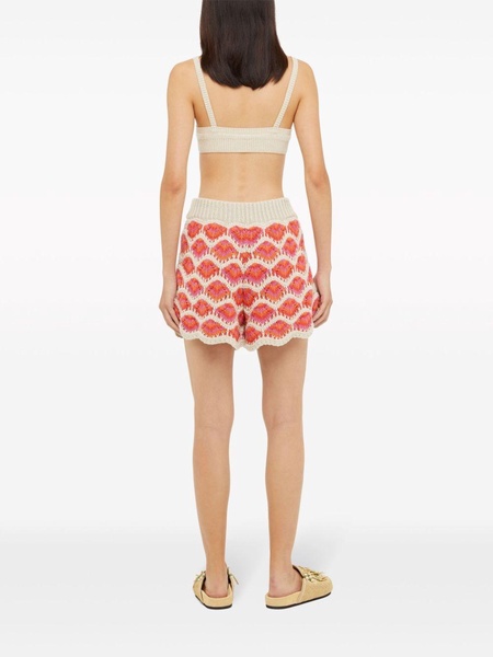 Hawa Mahal crochet-knit shorts