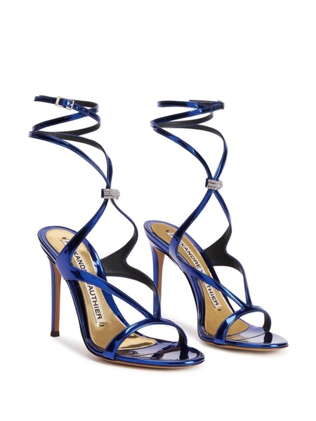 Smila 105mm metallic-effect sandals