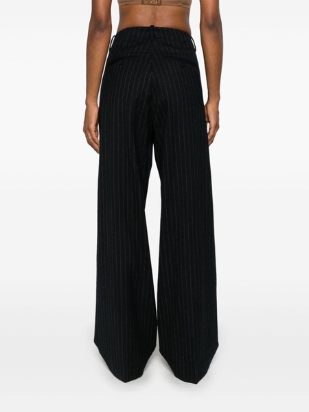 pinstriped trousers