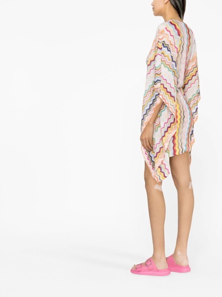 zigzag-woven minidress