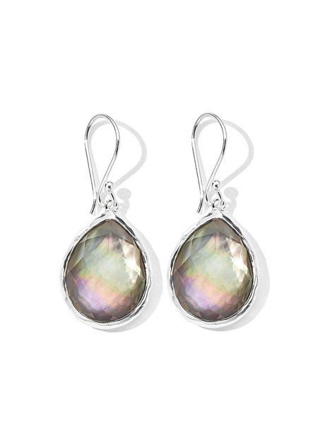 sterling silver Rock Candy® Mini Teardrop black shell earrings