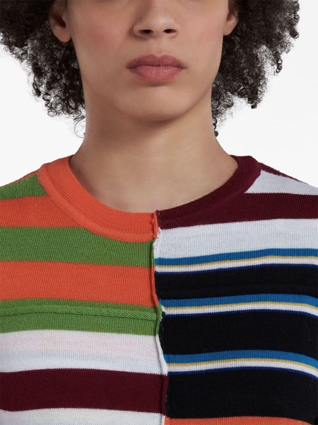 patchwork striped jumper