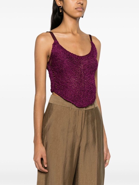 cropped crochet top