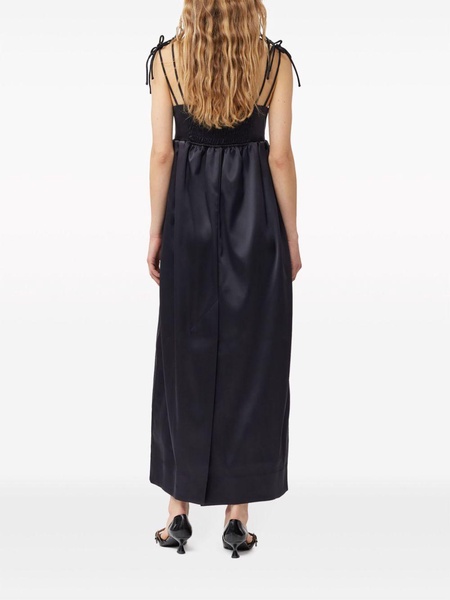 Black Tie-Shoulder Maxi Dress