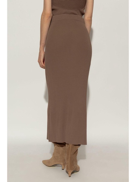 Merine ribbed midi skirt