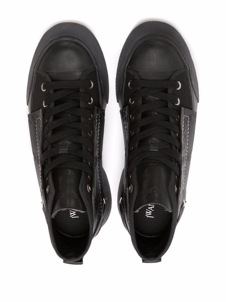 embossed high-top sneakers