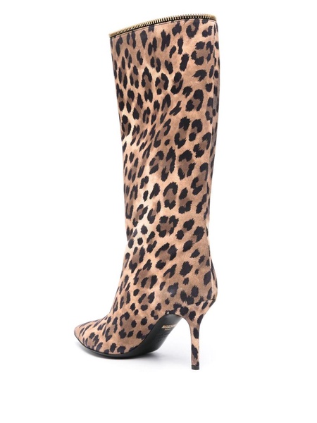 85mm leopard-print boots