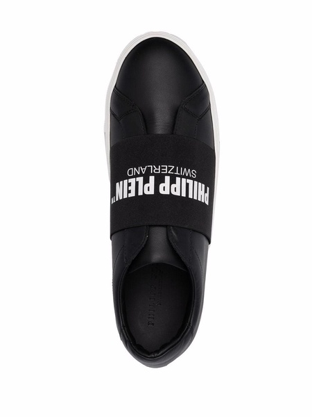 logo strap slip-on sneakers