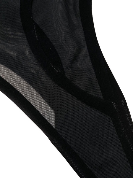 x Mugler Flock Shaping thong