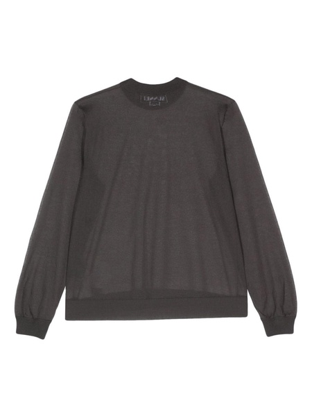 semi-sheer fine-knit jumper