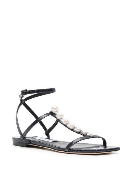 Amari pearl-detailed flat sandals