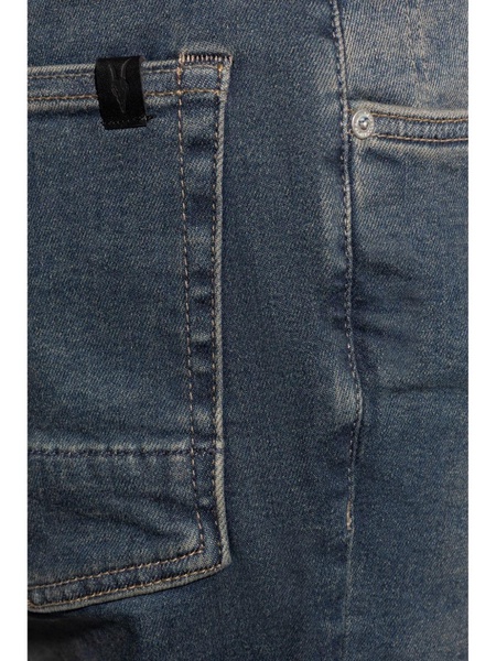 logo-patch tapered jeans 