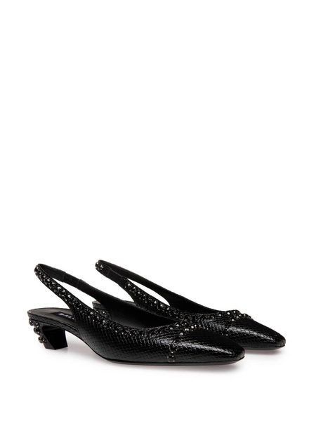 Sylt snakeskin-embossed slingback pumps