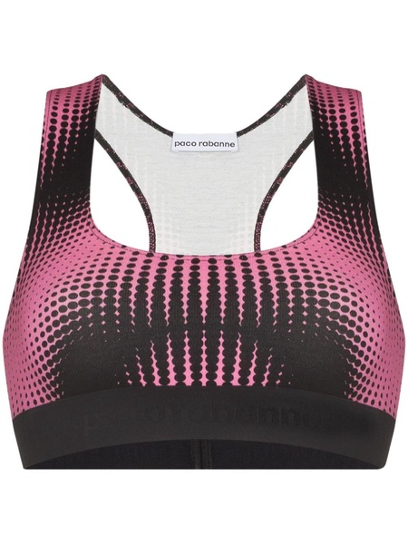 geometric-print sports bra