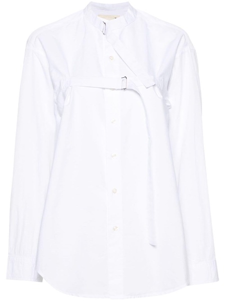 buckle-fastening cotton shirt