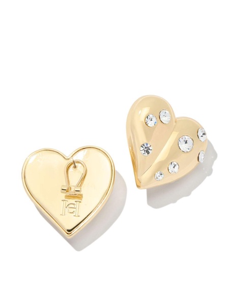 stud-embellished heart earrings