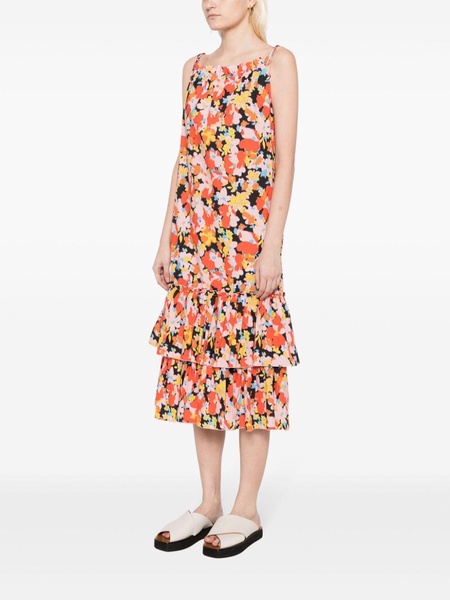 floral-print cotton dress