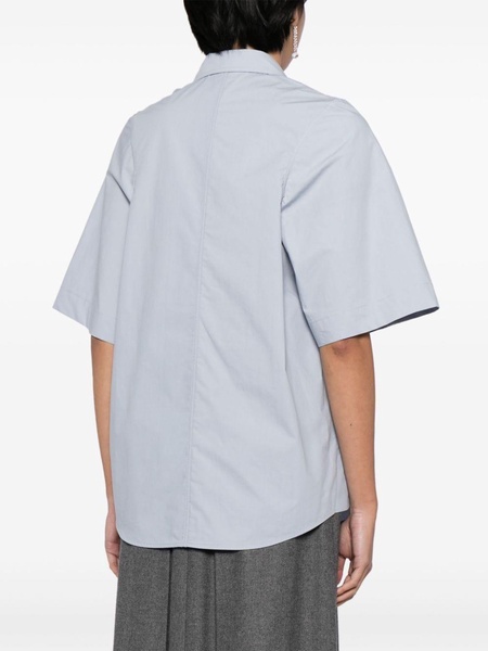 pointed-collar cotton shirt