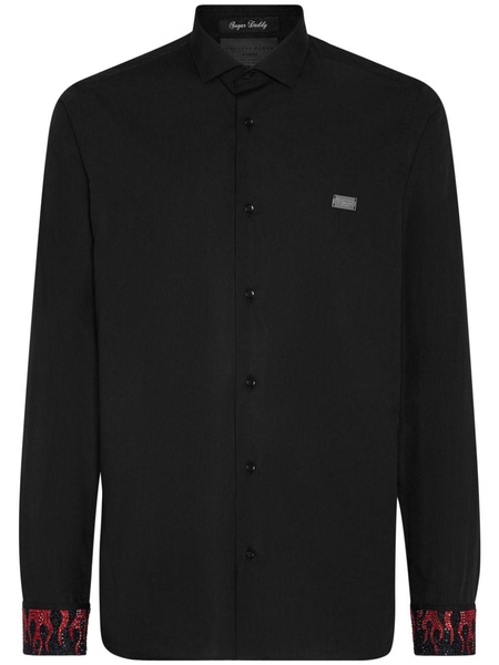 Sugar Daddy flame-trim shirt