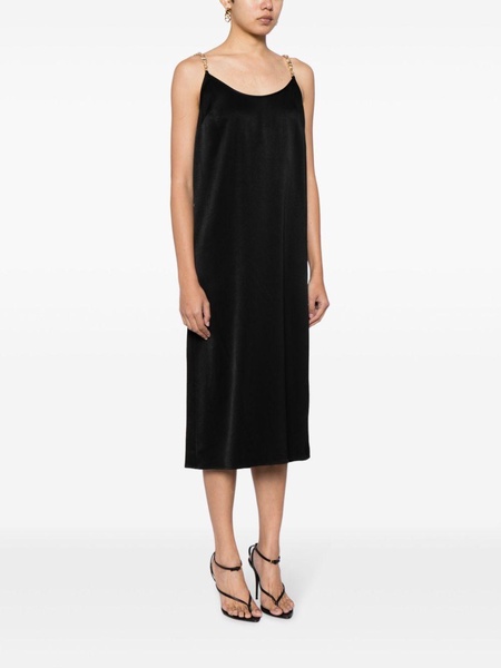 chain-link crepe midi dress