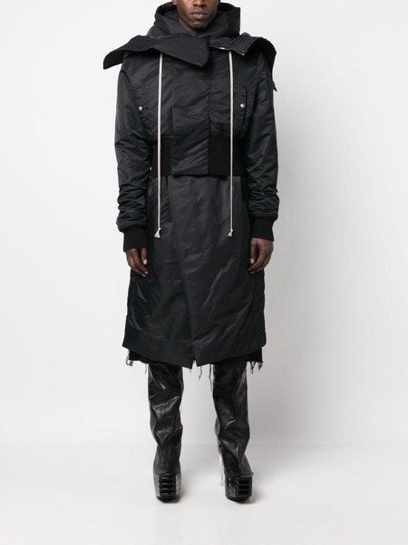 hooded gilet coat