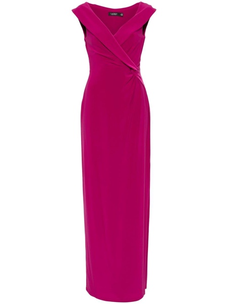 knot-detail wrap gown 